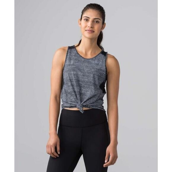 LULULEMON Sculpt Tank II Sz 2 Salt Alpine White Black / Black - Picture 3 of 8